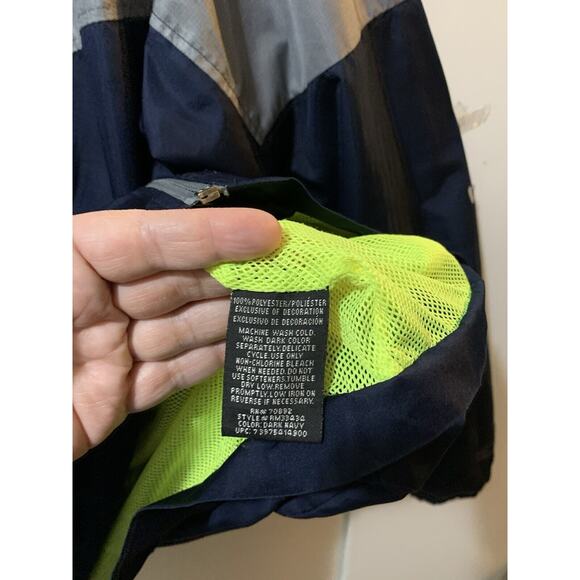 Vintage Starter Windbreaker Jacket Men's Size XL Grey/Navy/Green‎ Zip-Up - Picture 8 of 16